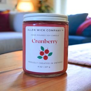 Cranberry Soy Jar Candle 4 oz. & 8 oz.$3.00 will go to your selected charity.