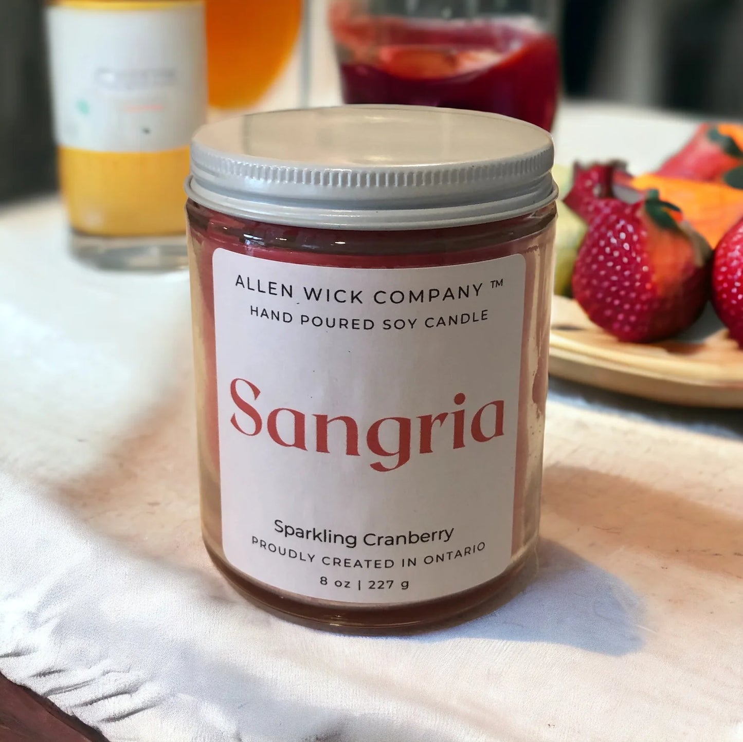 Sangria Jar Candle 4 oz. & 8 oz. $3.00 will go to your selected charity.