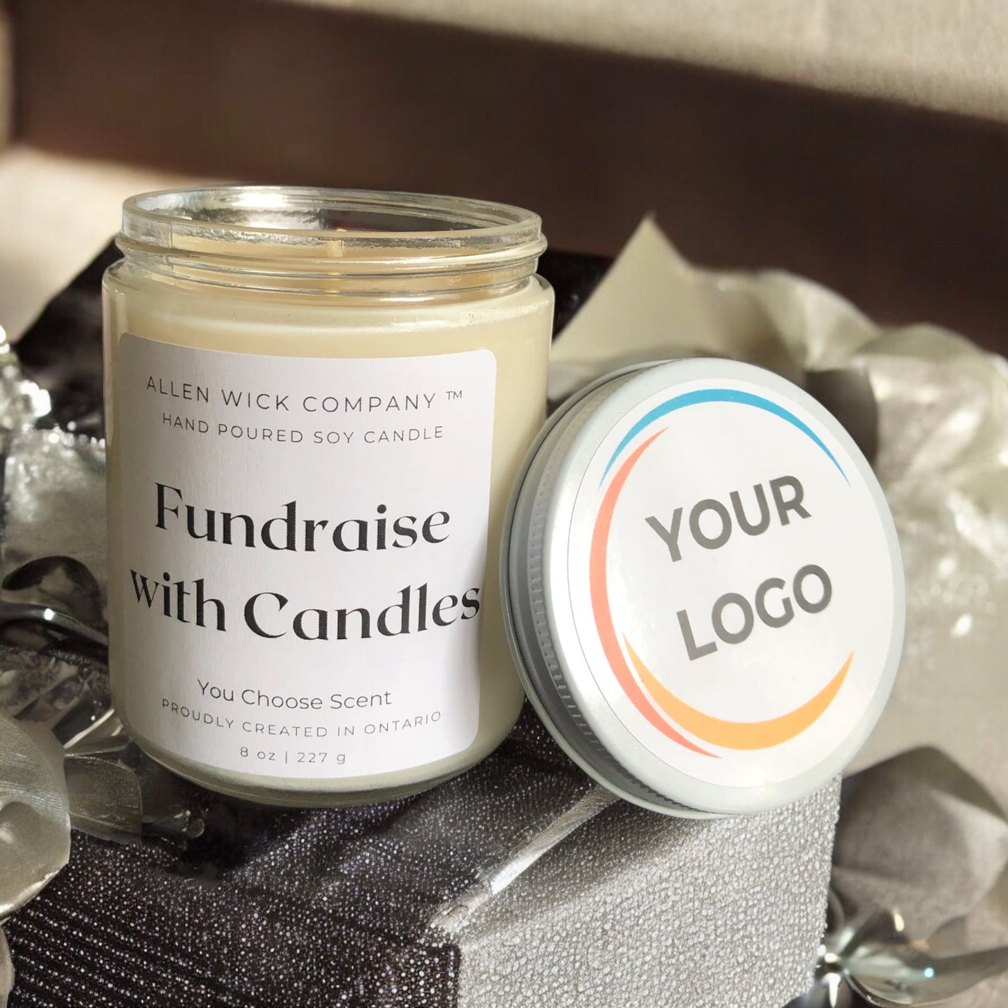 Fundraising Custom Soy Jar Candle (Medium) $5 from each sale is your profit.
