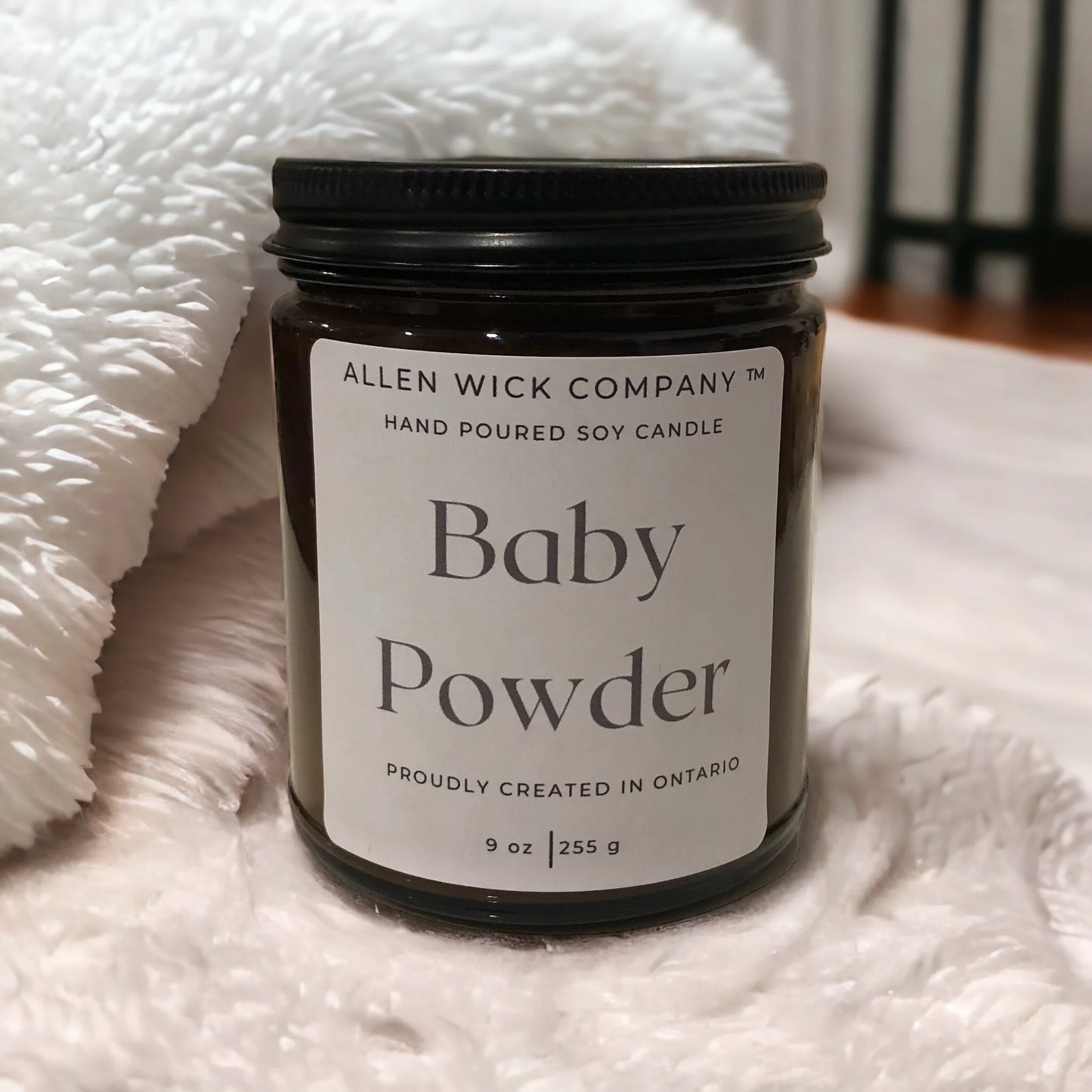 Baby Powder Soy Jar Candle Large (9 oz) $3.00 will go to your selected charity.