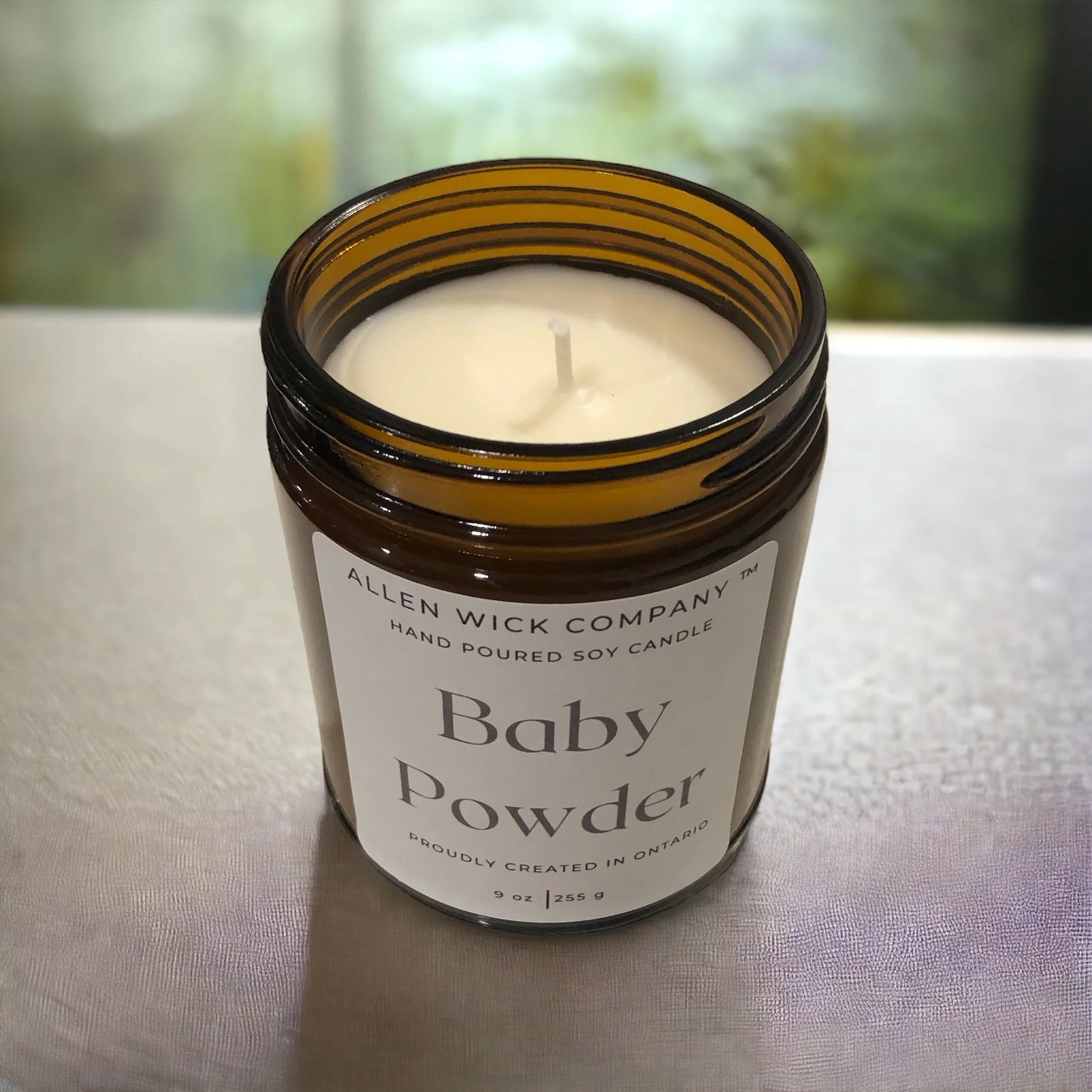 Baby Powder Soy Jar Candle Large (9 oz) $3.00 will go to your selected charity.