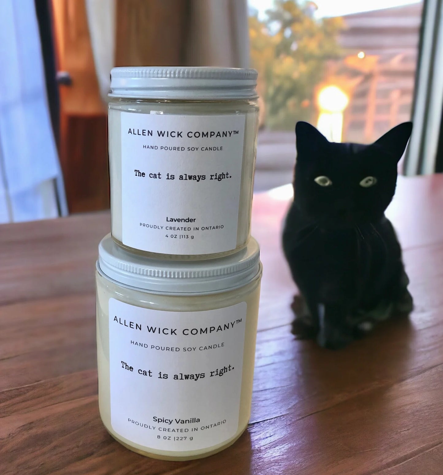 Cat Person Jar Candle (Small and Medium) $3.00 will go to your selected charity.