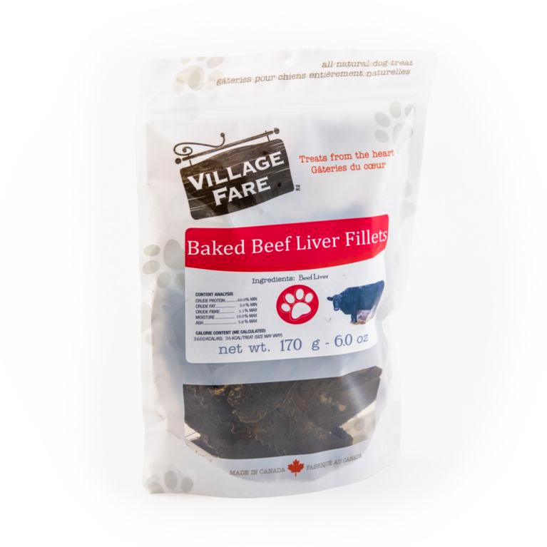Baked Beef Liver Fillets 170 g. Made in Ontario $3.00 will go to your selected charity.