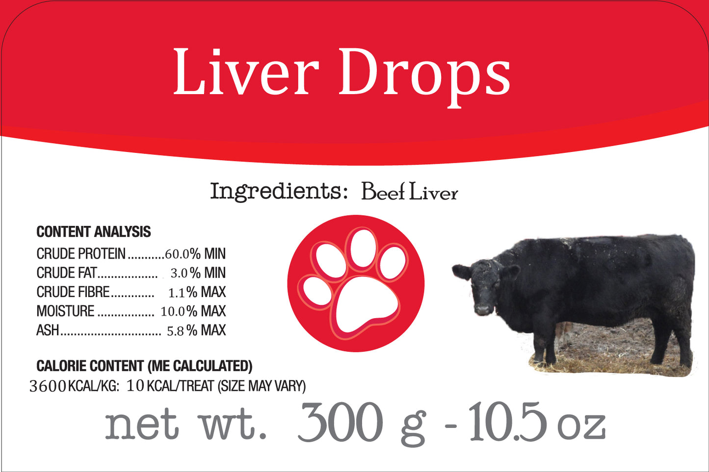 Liver Drop Cookies 300g Made in Ontario $3.00 will go to your selected charity.