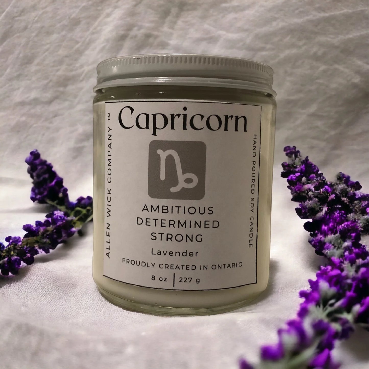 Capricorn December 22-January 19. Zodiac Sign Soy Jar Candle (Small and Medium)