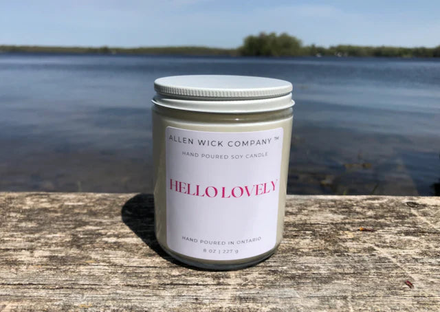 Hello Lovely Soy Jar Candle (Small and Medium)