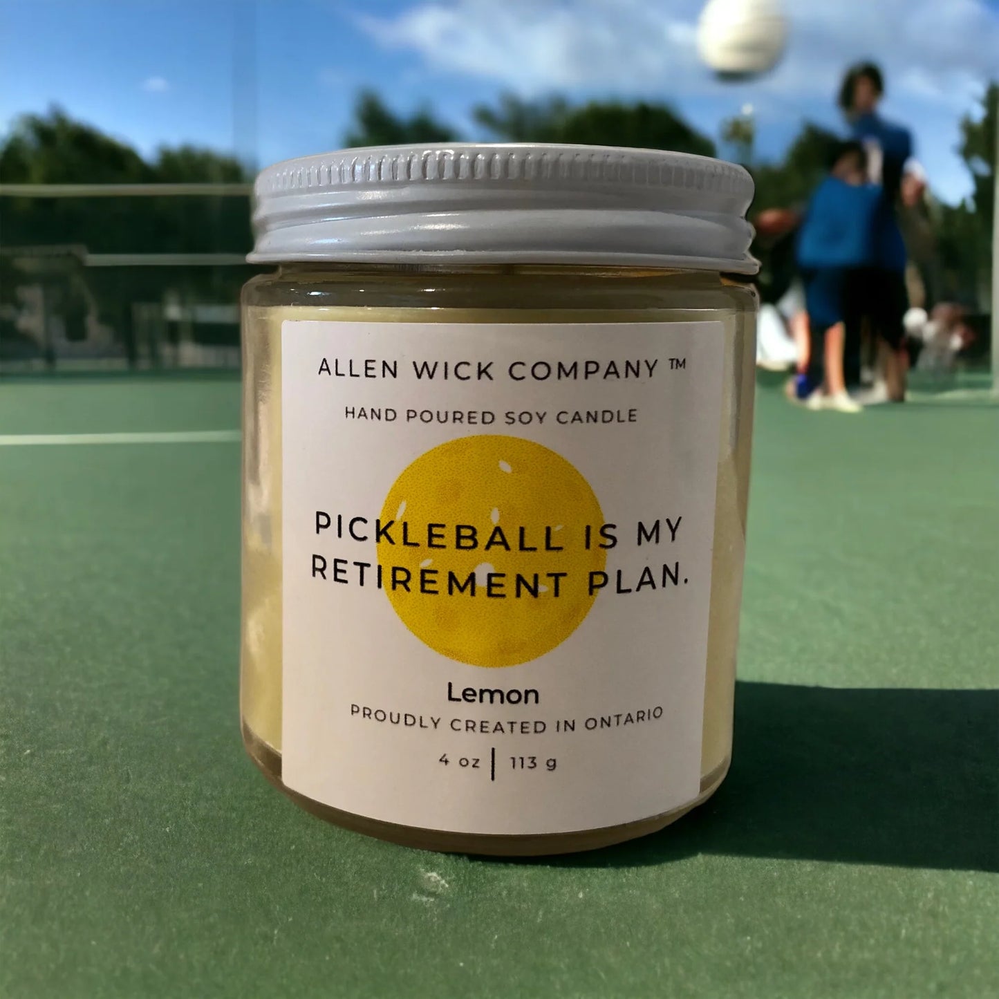 Pickleball Soy Jar Candle (Small and Medium) $3.00 will go to your selected charity.