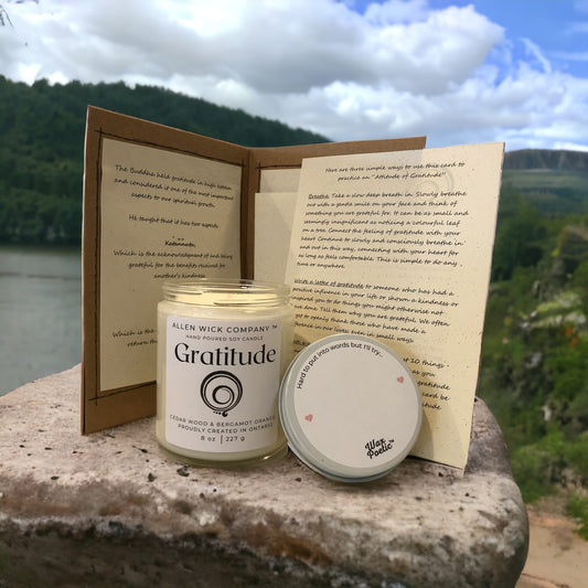 Gratitude Card & Soy Jar Candle (Medium)