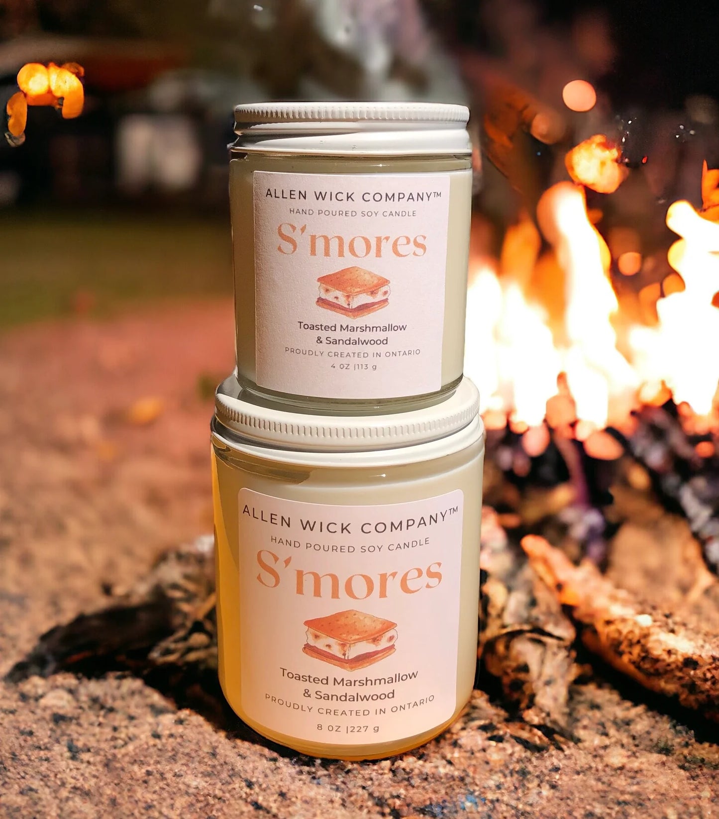 S'mores Soy Jar Candle (Small and Medium)