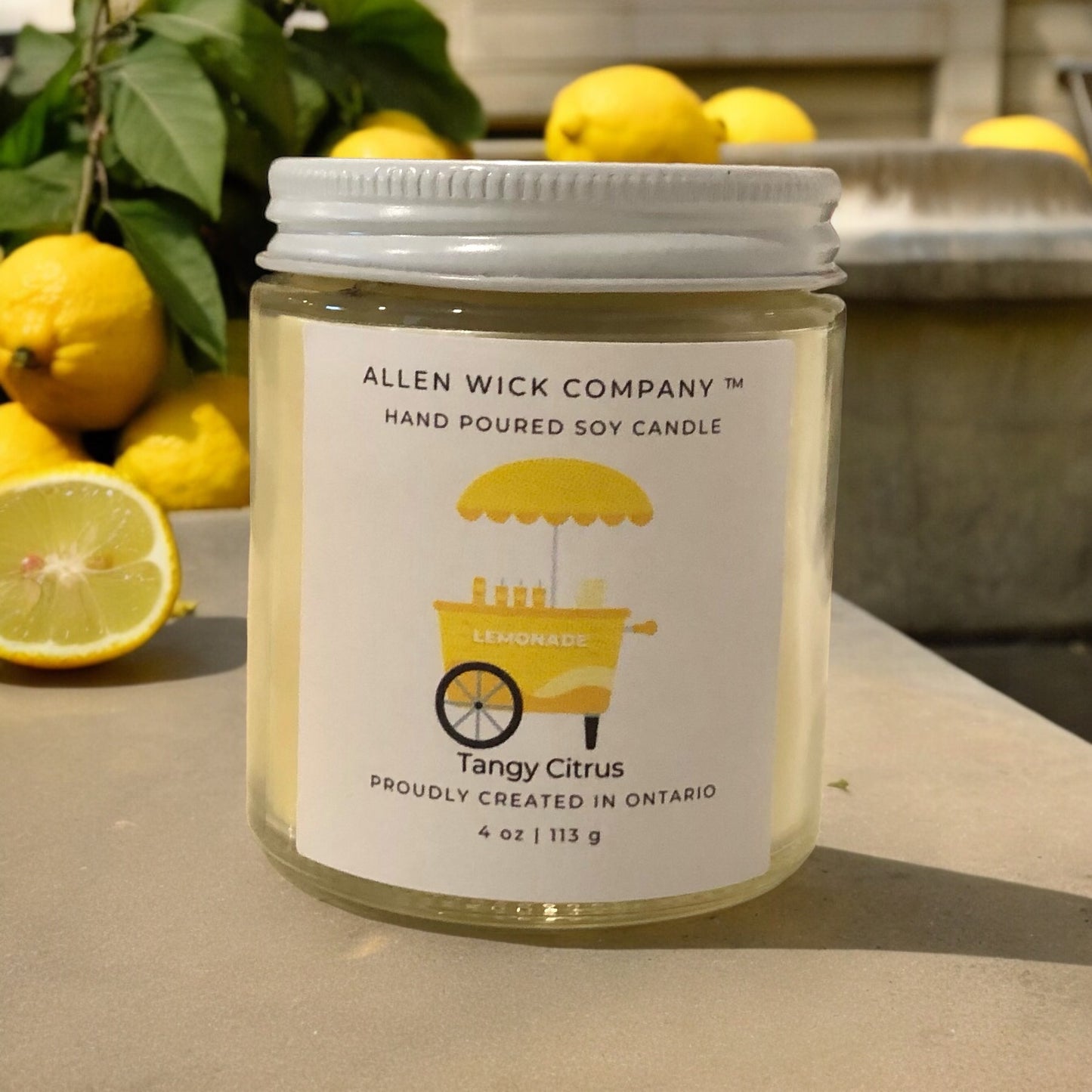 Lemonade Stand Jar Candle 4 oz. & 8 oz.$3.00 will go to your selected charity.