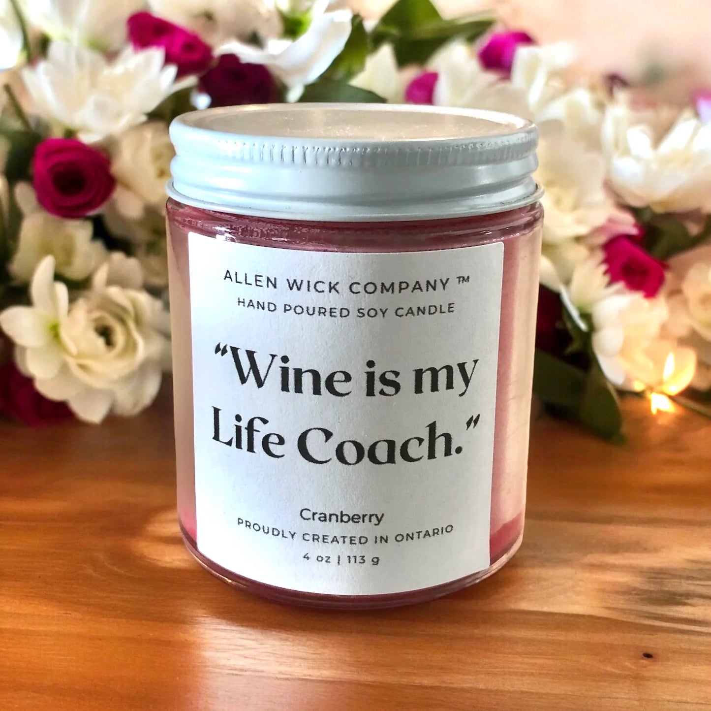 Wine is My Life Coach Soy Jar Candle 4 oz. & 8 oz.