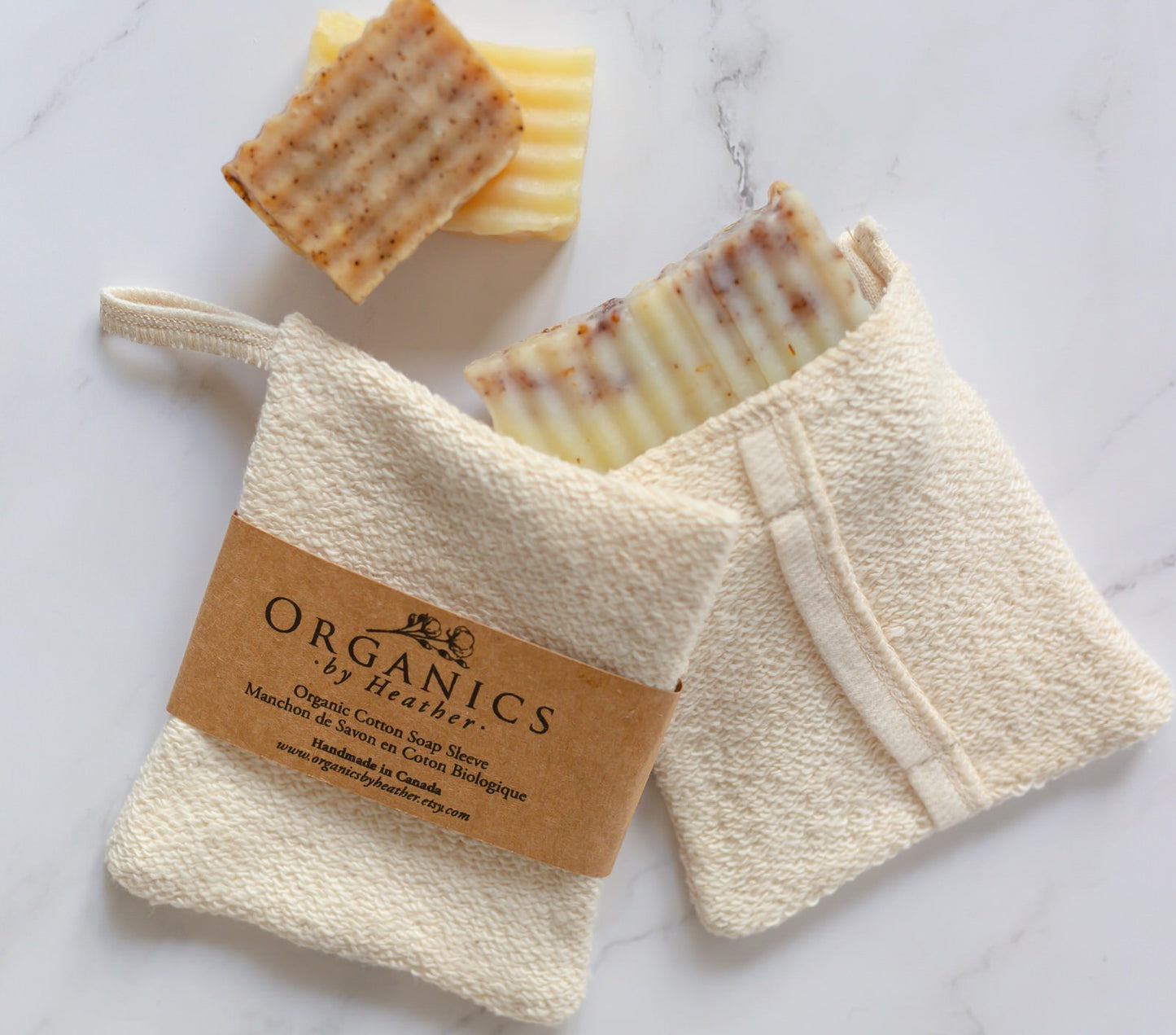 Organic Cotton Soap Sleeve + Soap