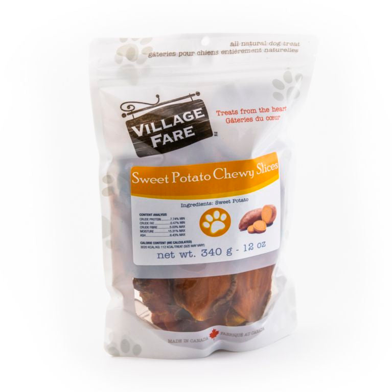Sweet Potato Chewy Chips 340 g Made in Ontario $3.00 will go to your selected charity.