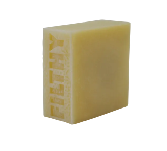 Pale yellow bar of soap