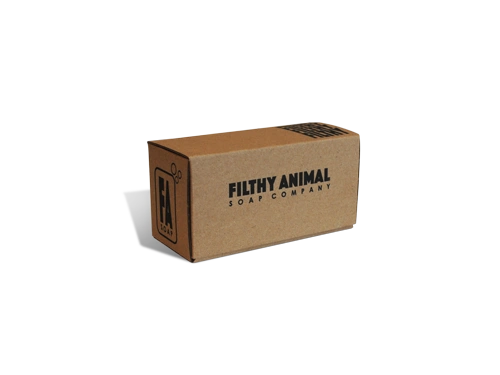 Filthy Animal Soap Company box containing 5 different bars of soap