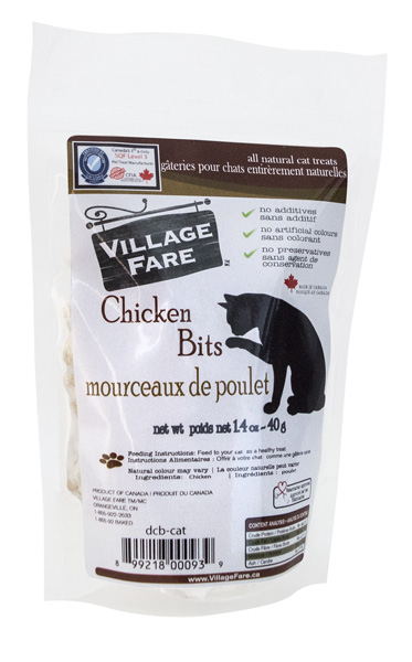 Using only chicken from a federally inspected facility, these small, bite-sized bits are a taste sensation for all cats.